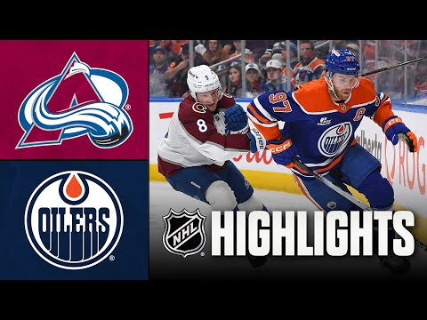 NHL Highlights | Avalanche vs. Oilers | November 08, 2025