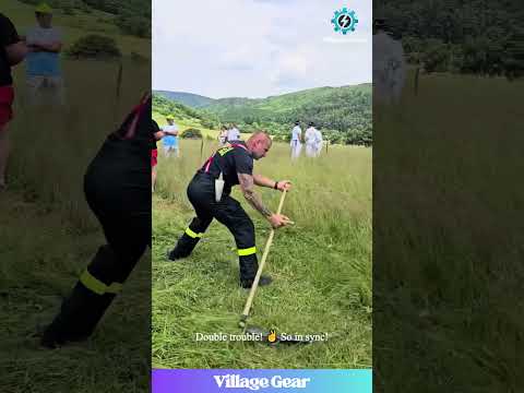 This Dude's Scythe Skills are LEGENDARY! 😂 Mowing Level: BEAST MODE! #scythemowing  #funny #skills