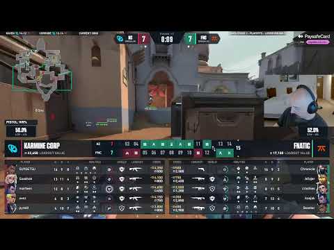 🔴 KARMINE CORP v FNATIC - VCT EMEA #VCTWatchParty