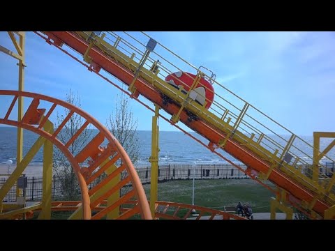 On-ride point of view of Wild Mouse