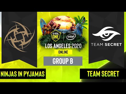 Dota2 - Team Secret vs. Ninjas in Pyjamas - Game 2 - Group B - EU/CIS - ESL One Los Angeles