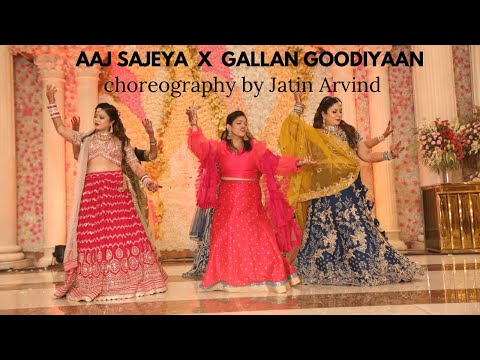 Aaaj Sajeya x Gallan Goodiyaan | Cover Song | Sangeet Dance | Choreography by Jatin Arvind