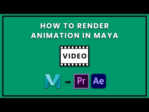 How to render animation in Maya & import in premiere pro or after effects