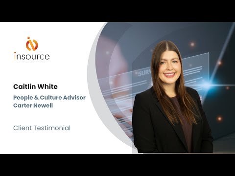 Caitlin White, the People & Culture Advisor at Carter Newell, testimonial