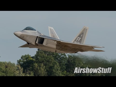 USAF F-22 Raptor Mini-Demo and Heritage Flight - EAA AirVenture Oshkosh 2015
