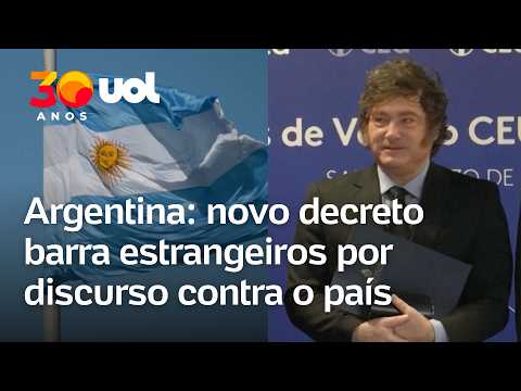 Javier Milei: Presidente altera lei e proíbe entrada de estrangeiros na Argentina