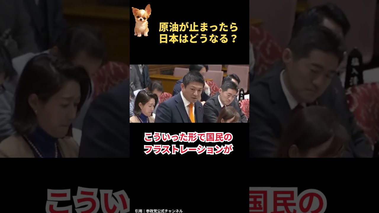 【最悪のシナリオ】原油が止まったら日本は終わる #参政党 ＃神谷代表