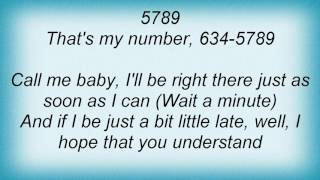 Ry Cooder - 634-5789 Lyrics