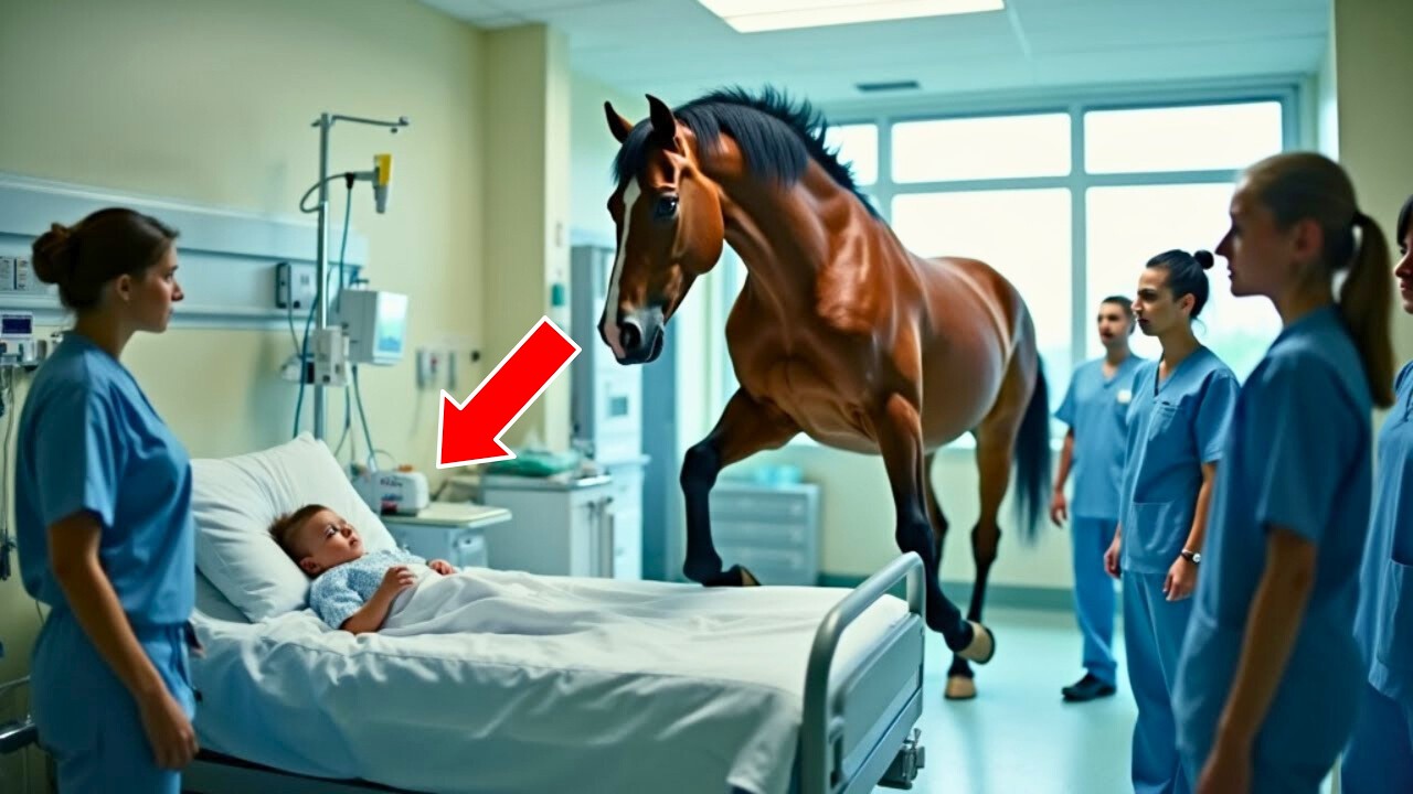 CABALLO IRRUMPE EN HOSPITAL Y DETIENE LA EUTANASIA DE UN BEBÉ. LO QUE PASÓ DESPUÉS DEJÓ A TODOS SIN