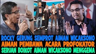 AIMAN GOT BOYCOTTED!! ROCKY GERUNG SPRAYED AIMAN WICAKSONO, THE PROVOCATOR-CREATOR OF DIVING AND ...