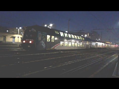 E464 193+4 MDVC+pilota 2 piani Trenord, RABe501 005 SBB - Milano Greco - 16/01/2023