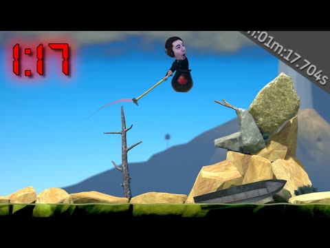 Getting Over It Speedrun In 1 Minute 17 Seconds