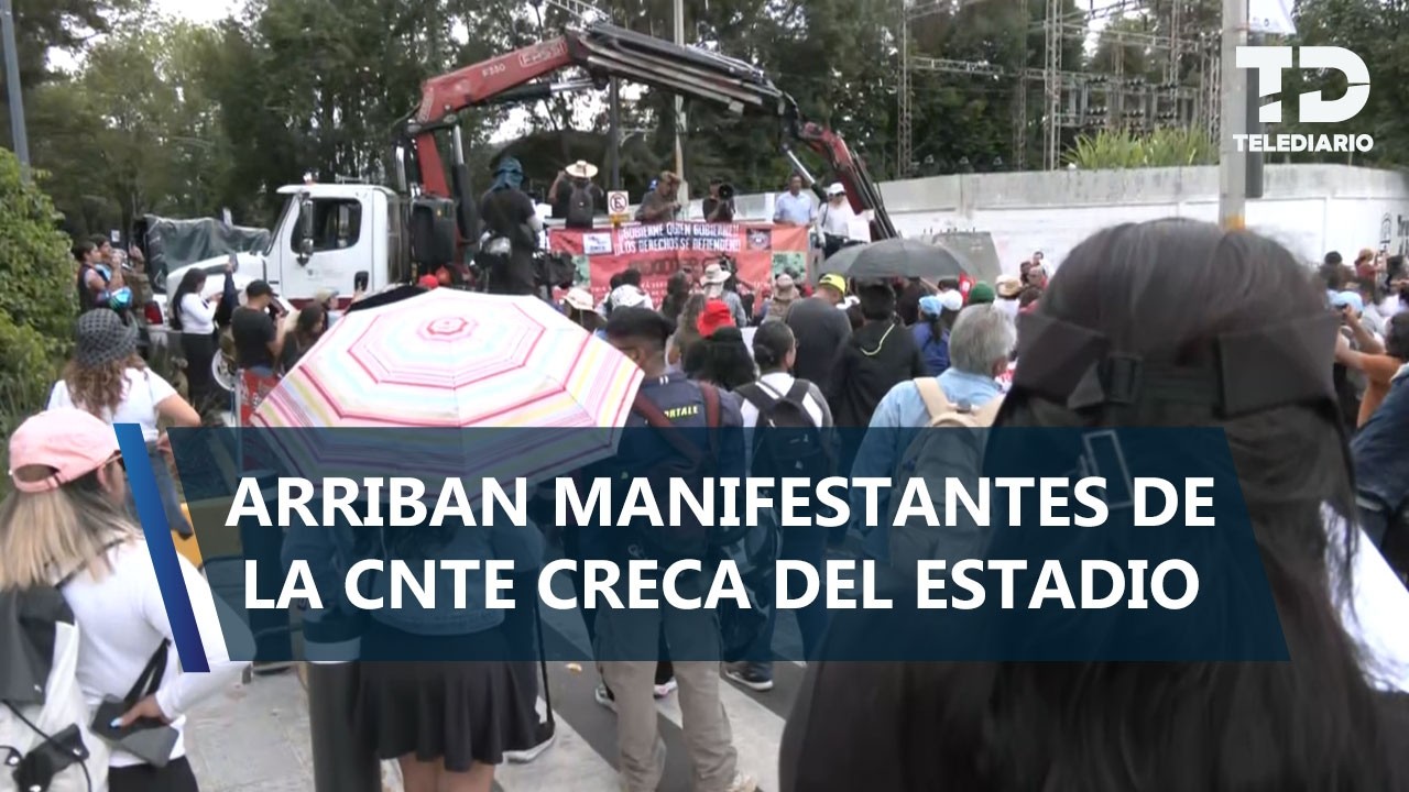 CNTE arriba a inmediaciones de Estadio Ciudad de México