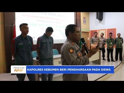 KAPOLRES KEBUMEN BERI REWARD PADA SISWA KONTRIBUSI JAGA KAMTIBMAS
