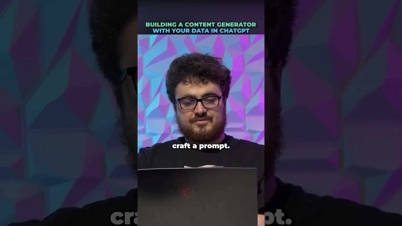 Building a Content Generator with Your Data in ChatGPT #ai #chatgpt
