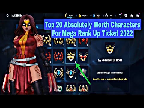 Top 20 Absolutely Worth Characters For Mega Rank Up Ticket 2022 - Marvel Future Fight