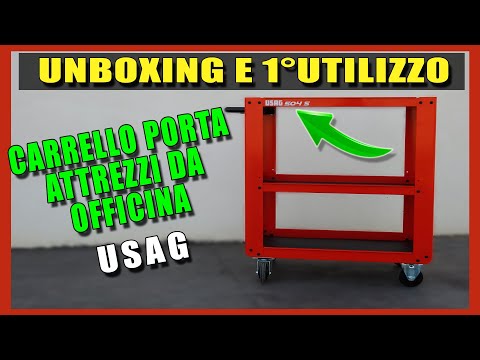 Unboxing USAG 504S - Multi-purpose roller cabinet with 3 shelves