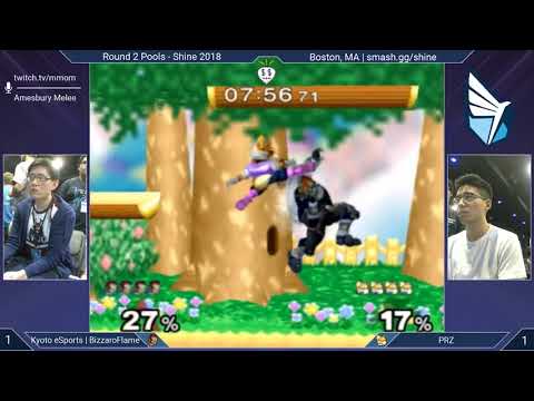 Shine 2018 SSBM - Kyoto | Bizzarro Flame (Ganondorf) vs. PRZ (Fox) - Melee R2 Pools