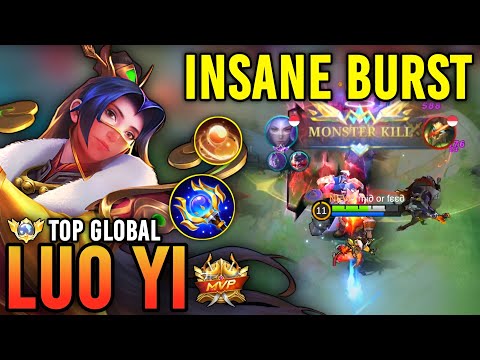 INSANE BURST DAMAGE!! LUO YI BEST BUILD 2023 | TOP GLOBAL LUO YI GAMEPLAY - MOBILE LEGENDS