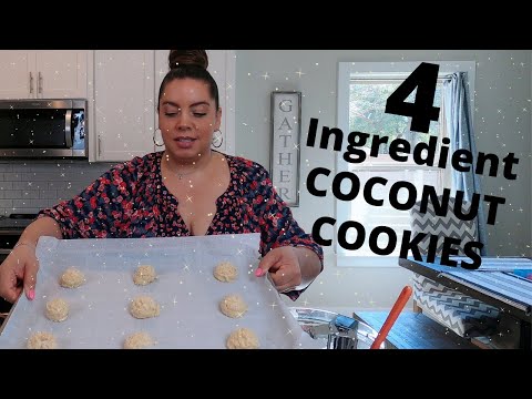 4 Ingredient Coconut Cookies l VEGAN, DAIRY-FREE + GLUTEN-FREE l So Shantel