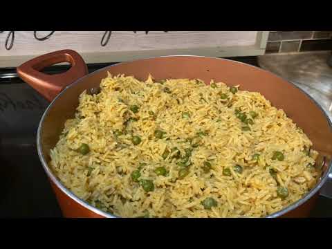 Haitian Rice and Green Peas.