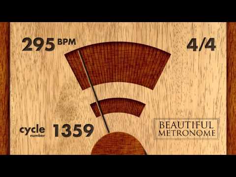 295 BPM 4/4 Wood Metronome HD