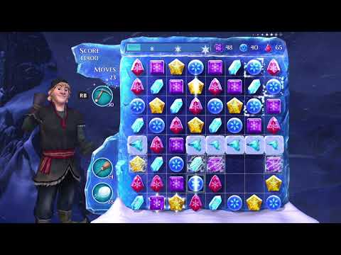 Frozen Free Fall: Snowball Fight Level 136 Walkthrough, , No Power Ups