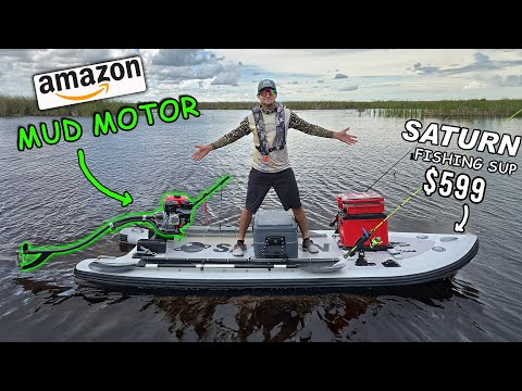 I put a MUD MOTOR on a PADDLEBOARD and built a Swamp Fishing Skiff
