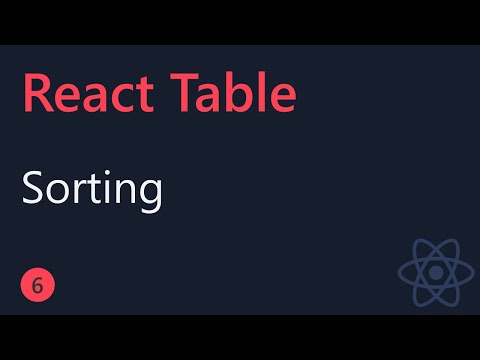 React Table Tutorial 6 Sorting