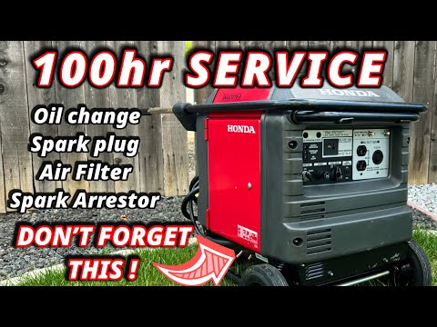 Honda EU3000is Ölwechsel 100-Stunden-Service Zündkerze und mehr