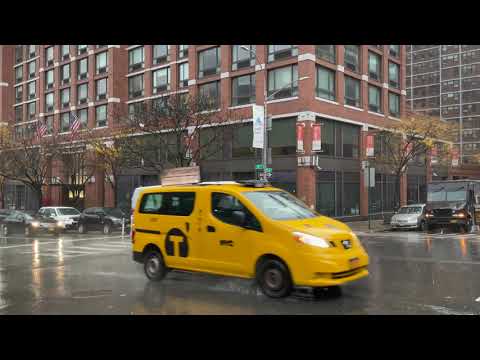 ⁴ᴷ⁶⁰ Early Morning Rain in New York City | Rain Walk ASMR