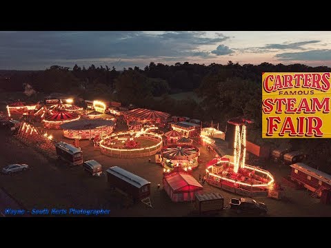 Carters Steam Fair, Drone Aerial View Croxley Green, Vintage Fairground