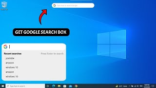 How To Add GOOGLE SEARCH BAR To Home Screen PC - 2024!
