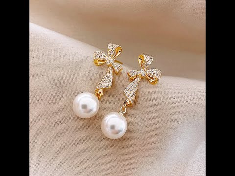 Od7 リボンパールピアス Starryco