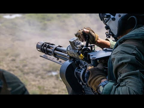 The Power of the M134 Minigun / Door Gunners Training