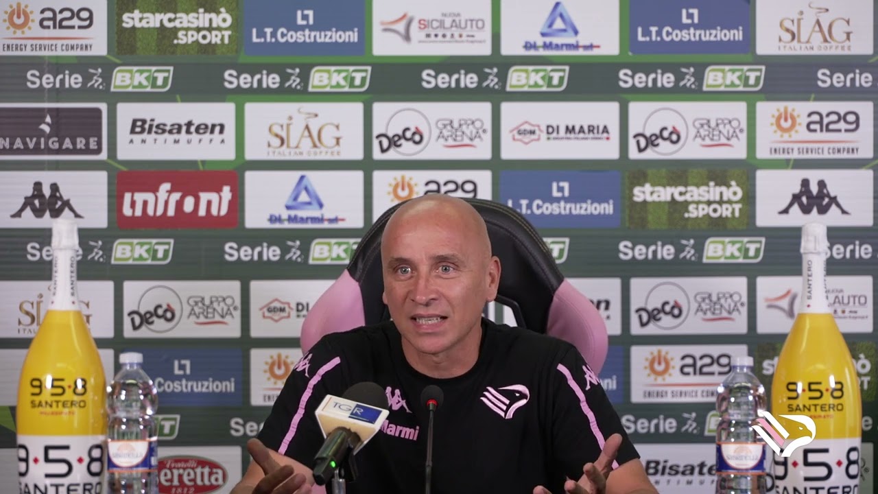 Corini in conferenza stampa: «L'obiettivo del Palermo è la salvezza»