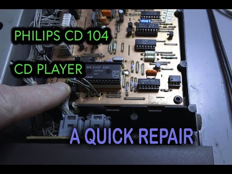 A QUICK REPAIR OF MY VINTAGE PHILIPS CD 104 CD PLAYER