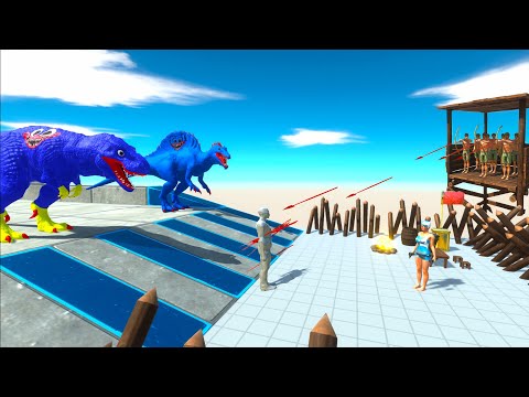 FPS AVATAR vs HUGGY WUGGY DINOSAURS TEAM DEATHRUN RESCUE MISSION - ARBS