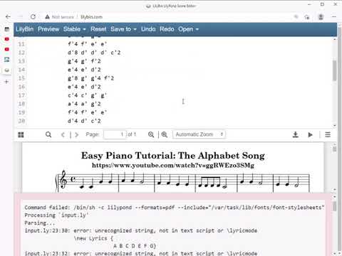 LilyPond Edition of PianoTV's Beginner Challenge Day 5