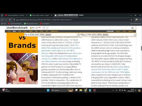 💥 TECH: RTX 3050 vs RTX 3060 vs RTX 4050 vs RTX 4060 - benchmark web