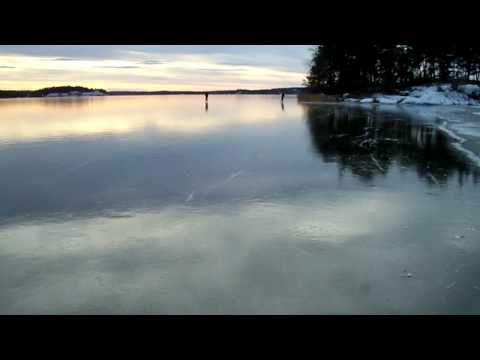 Ice skating at lake Mälaren 6:th of janu