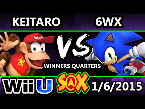 S@X - 6wX (Sonic) Vs. LoF | Keitaro (Diddy Kong) SSB4 Winners Quarters - Smash 4 Wii U