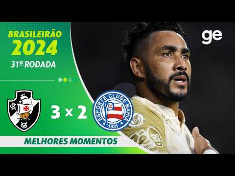 Gols e lances de Vasco da Gama x Bahia