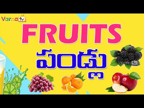 English to Telugu Fruit Names |  పండ్ల పేర్లు | Fruits Name in Telugu | Names of Fruit in Telugu