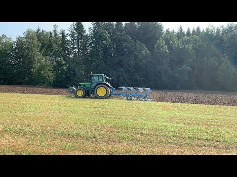 Pflügen August 2019 mit John Deere 6320P und Lemken Opal HX120 | 4K