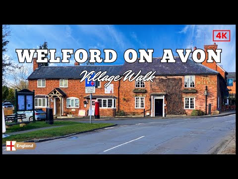 Welford On Avon - English Village Walk - countryside  Walking - 4K