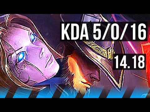 ORIANNA vs TWISTED FATE (MID) | 5/0/16, 68% winrate | EUW Master | 14.18