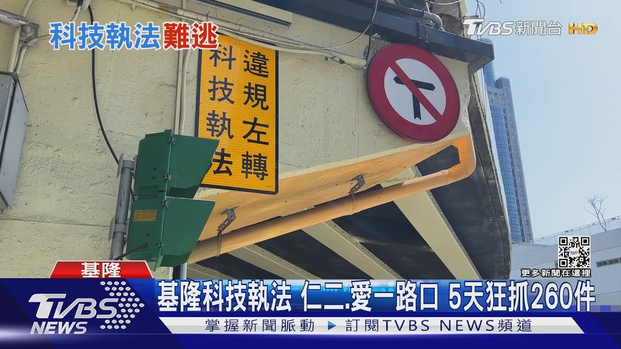 基隆科技執法 仁二、愛一路口5天狂抓260件