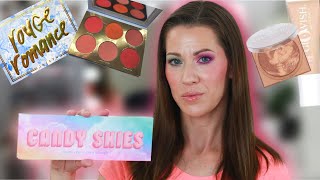 New Makeup Try On | Candy Skies, Jaclyn Hill Blush Palettes, Huda GloWish
