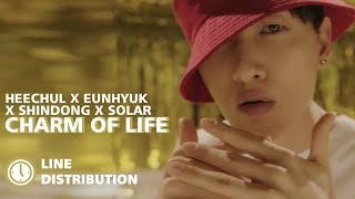 Heechul, Eunhyuk, Shindong, Solar - Charm Of Life (짬에서 나오는 바이브) (Line Distribution)